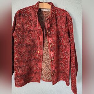 Flashback Jacket western Tapestry  Red Patterned